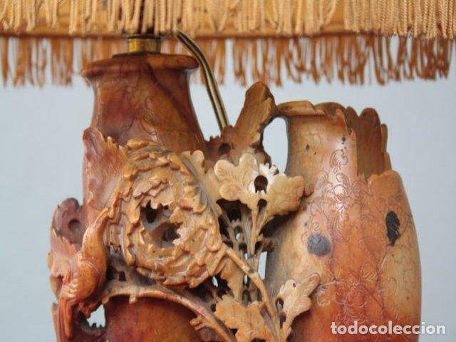 Vintage: Lampe de style asiatique pierre de lard 2 - Foto 9