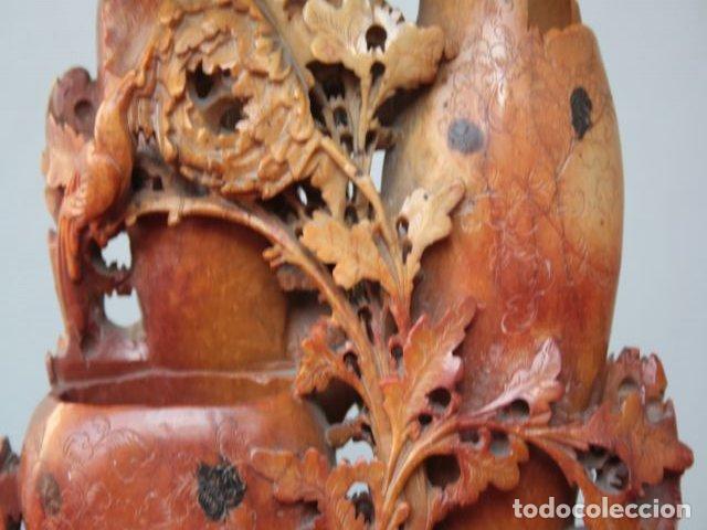 Vintage: Lampe de style asiatique pierre de lard 2 - Foto 10