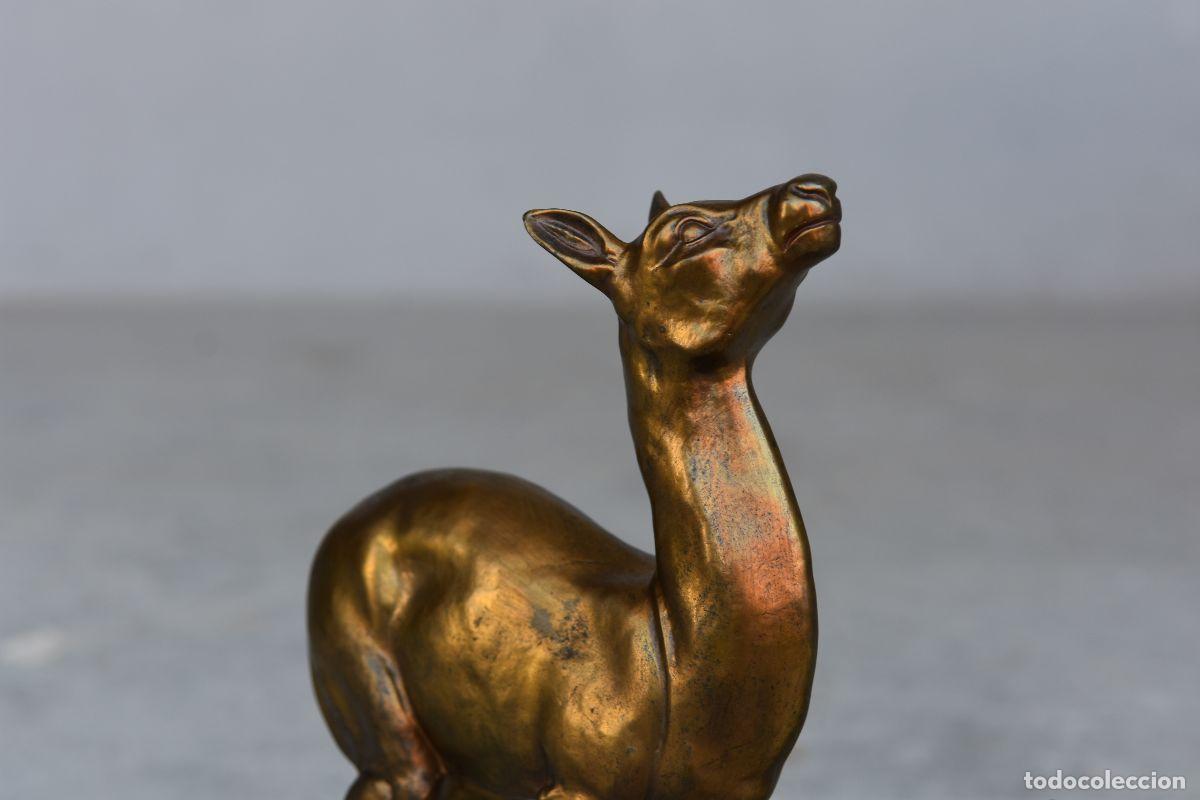 Vintage: Lampe veilleuse r&eacute;gule Art d&eacute;co 1930 &agrave; la biche - Foto 3