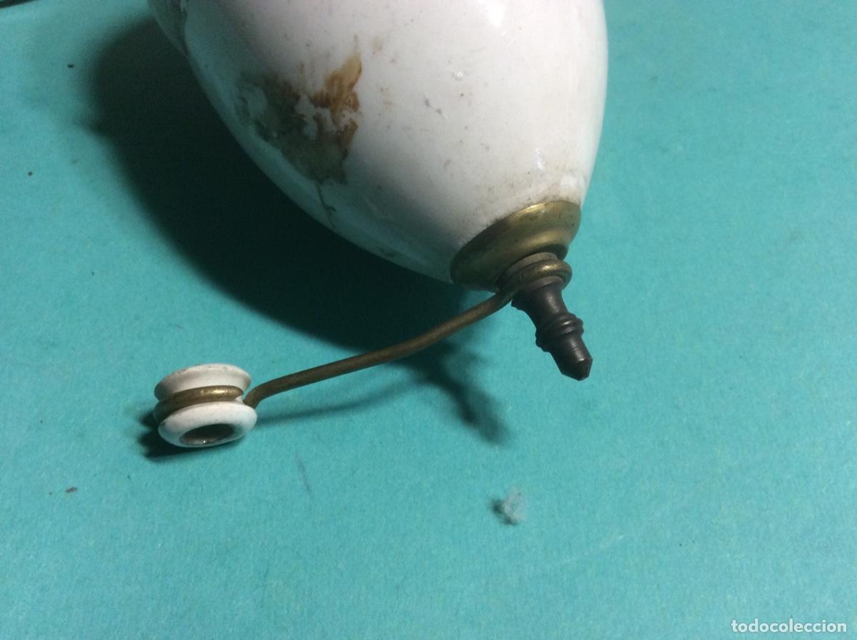 Vintage: POLEA CONTRAPESO DE L&Aacute;MPARA EN PORCELANA - Foto 4