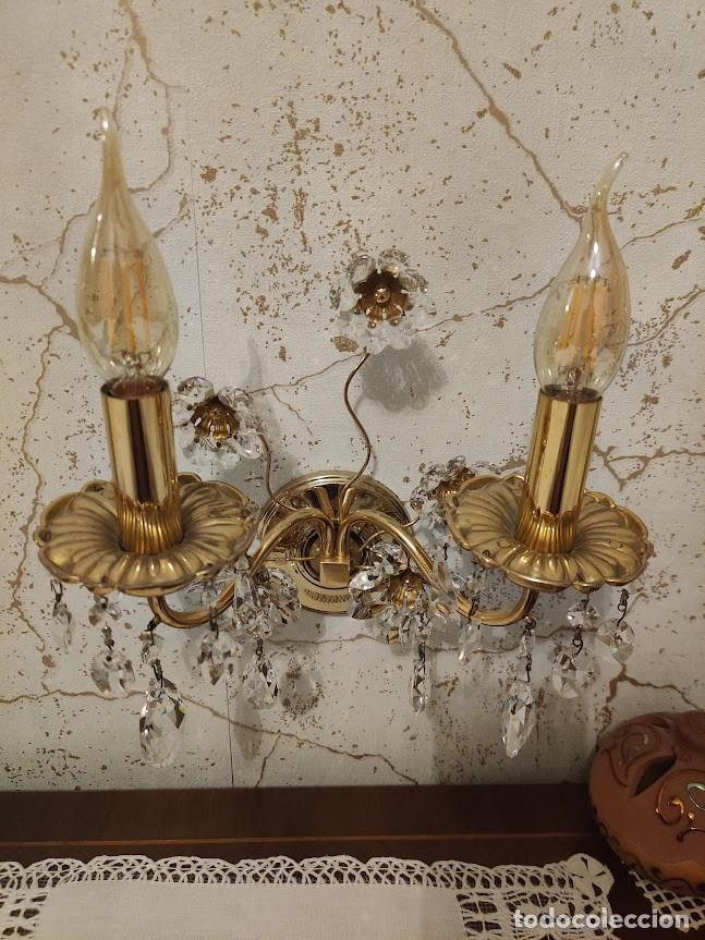 Vintage: Apliques cristal y bronce - Foto 1