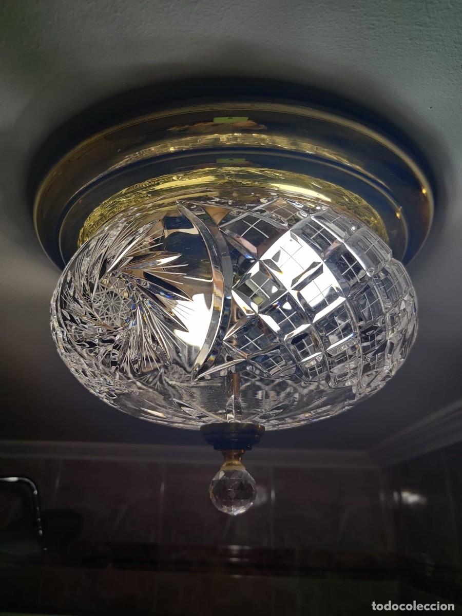 Vintage: Plafones cristal tallado y dorado - Foto 2