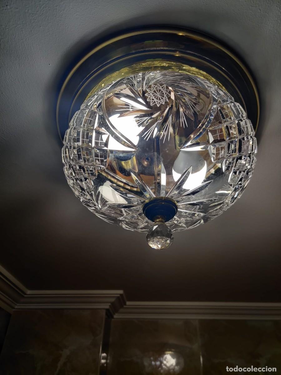 Vintage: Plafones cristal tallado y dorado - Foto 3
