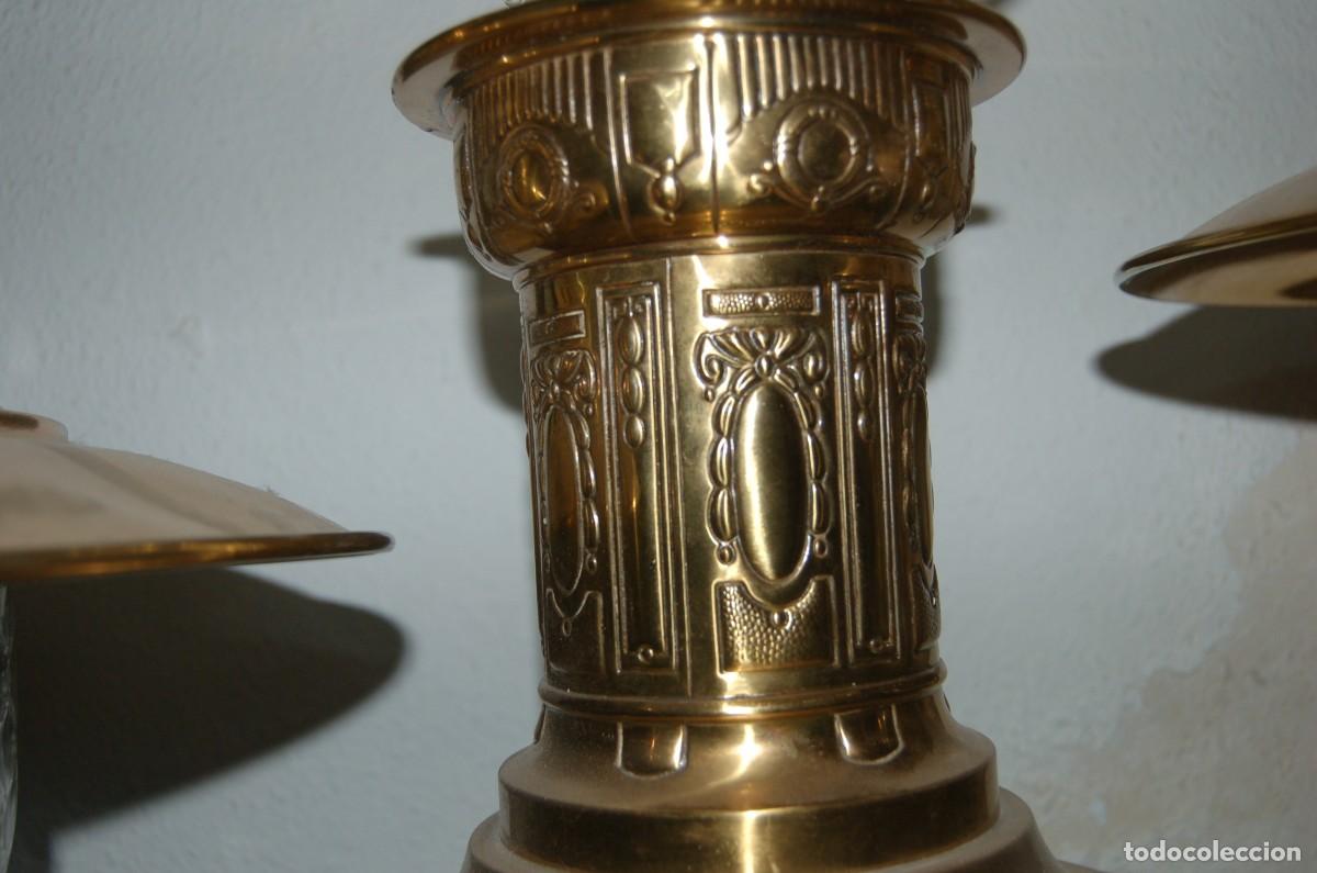 Vintage: 5 FAROLES DE BARCO CON TULIPA DE CRISTAL. - Foto 3