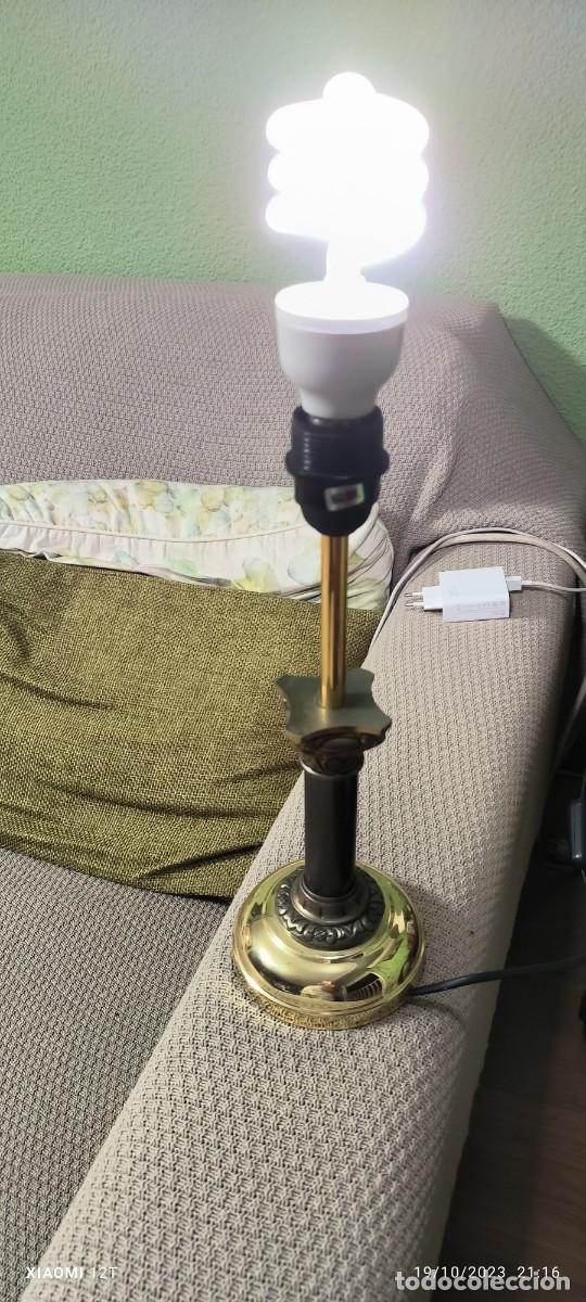 Vintage: P&iacute;e de L&aacute;mpara de mesa cromado 33 cm. buen estado - Foto 1