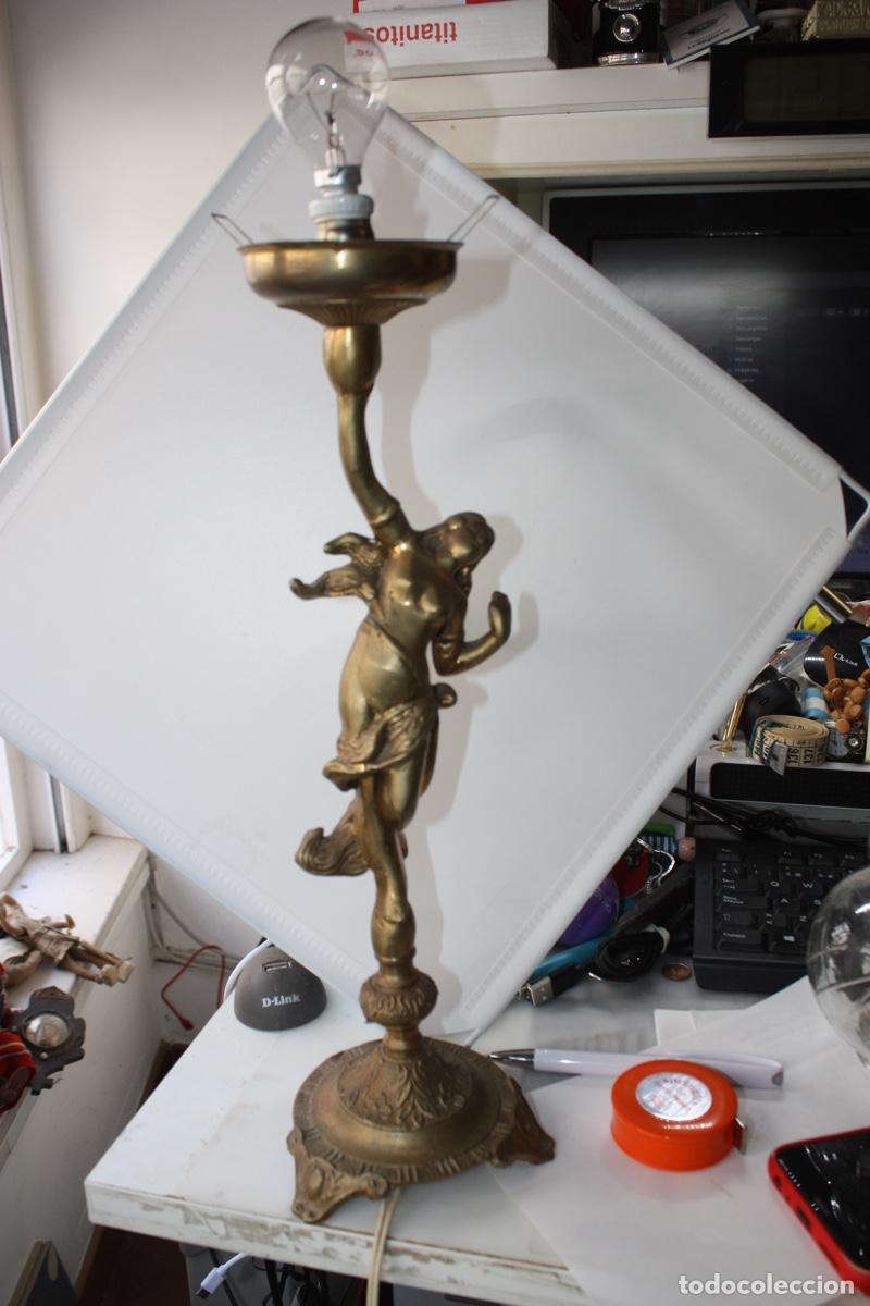 Vintage: LAMPARA MESA BRONCE36 CM - Foto 1
