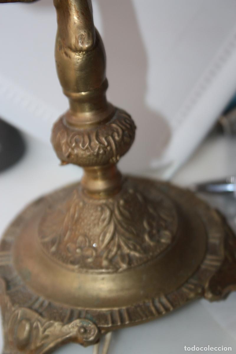 Vintage: LAMPARA MESA BRONCE36 CM - Foto 4