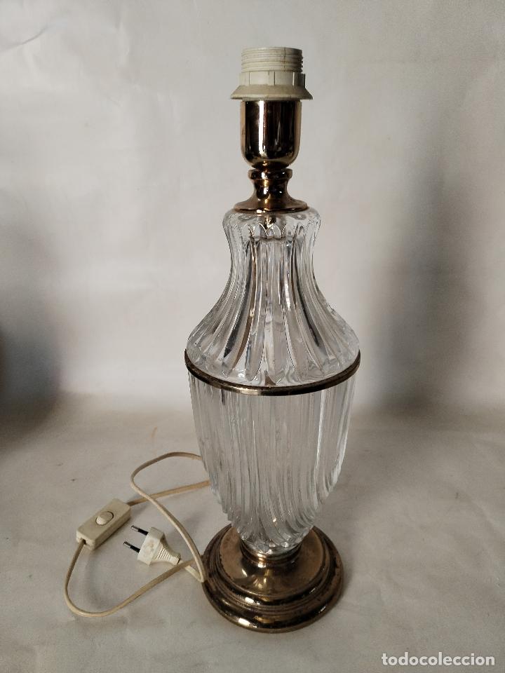 Vintage: lampara sobremesa de cristal - Foto 2