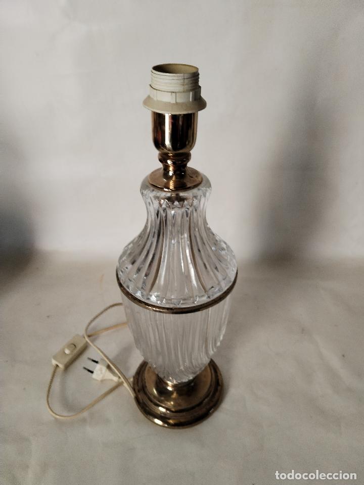 Vintage: lampara sobremesa de cristal - Foto 3