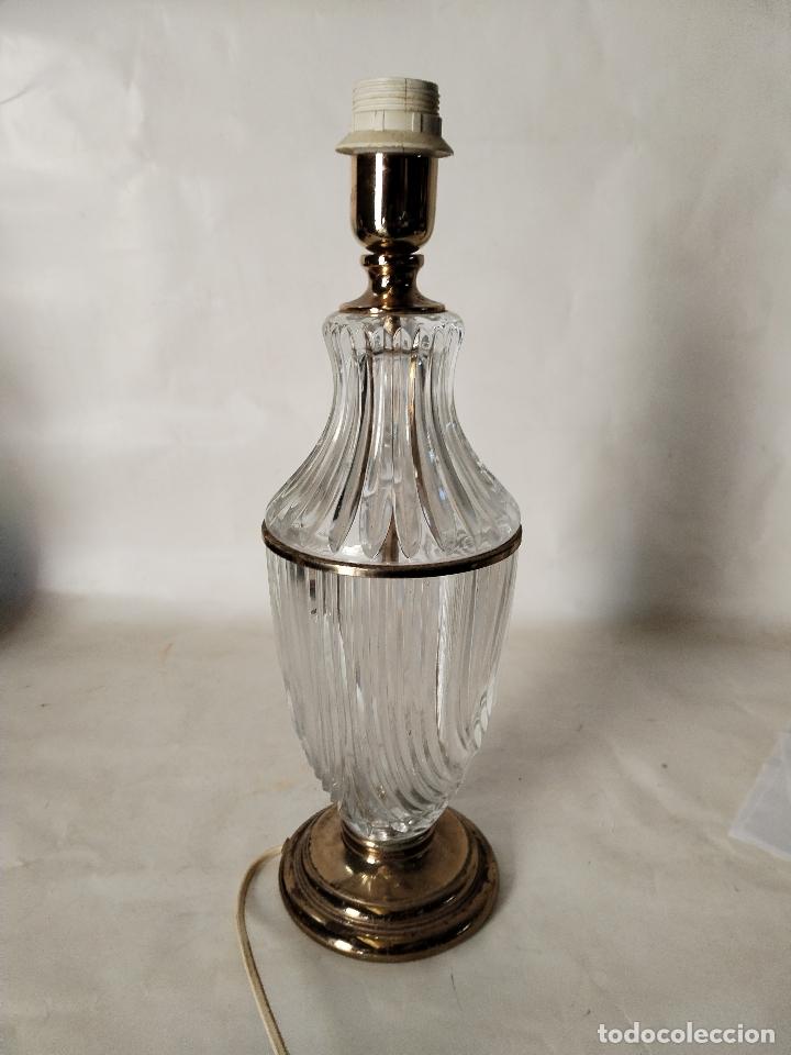 Vintage: lampara sobremesa de cristal - Foto 4