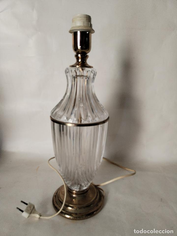 Vintage: lampara sobremesa de cristal - Foto 5