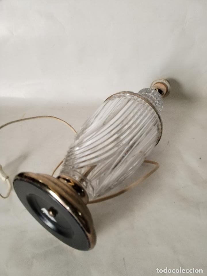Vintage: lampara sobremesa de cristal - Foto 6