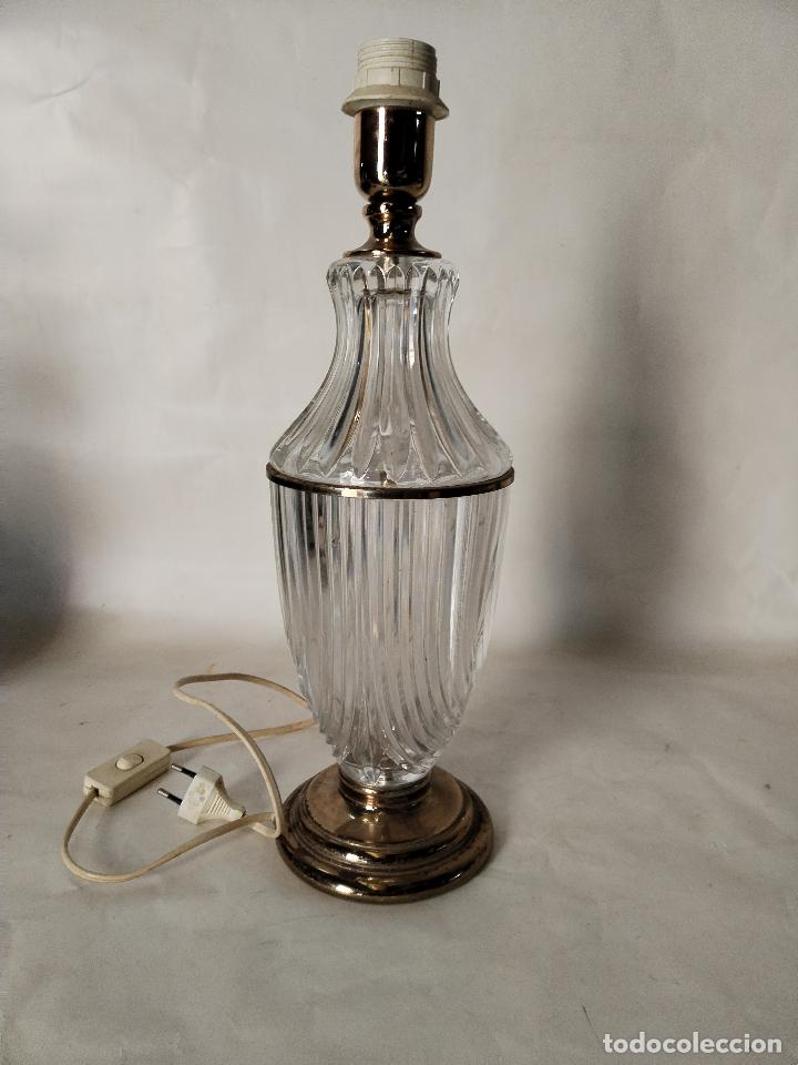 Vintage: lampara sobremesa de cristal - Foto 7