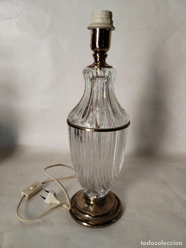 Vintage: lampara sobremesa de cristal - Foto 1