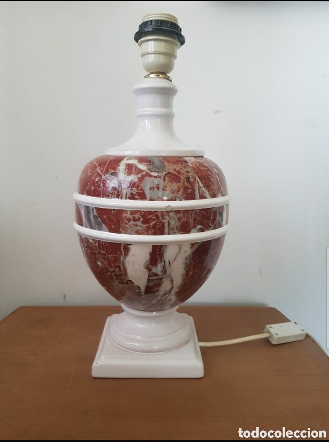 Vintage: LAMPARA CERAMICA IMITACION MARMOL - Foto 1