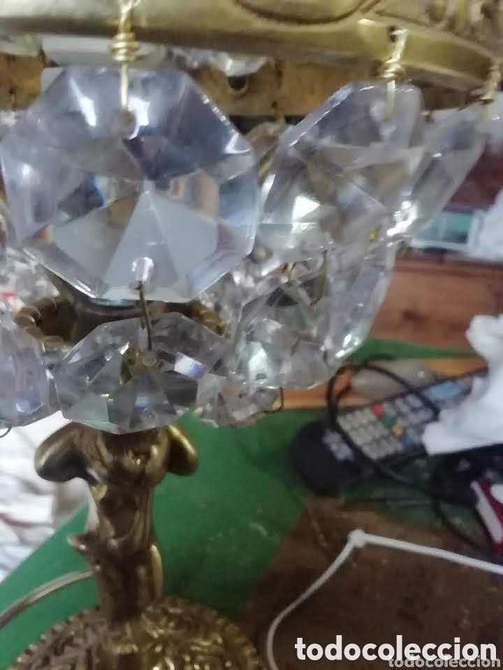 Vintage: L&aacute;mpara de mesilla bronce y cristal murano - Foto 6