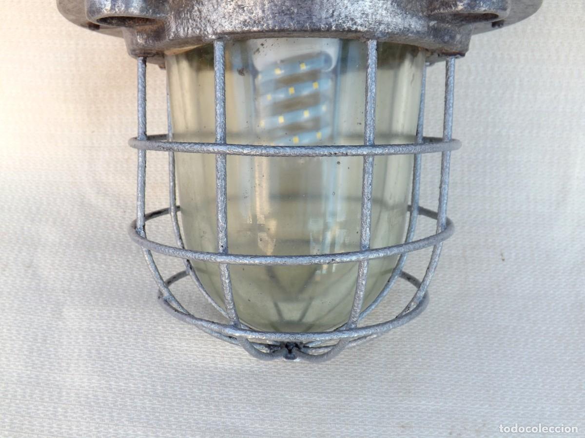 Vintage: LAMPARA, FAROL INDUSTRIAL TIPO BUNKER O BARCO - Foto 8