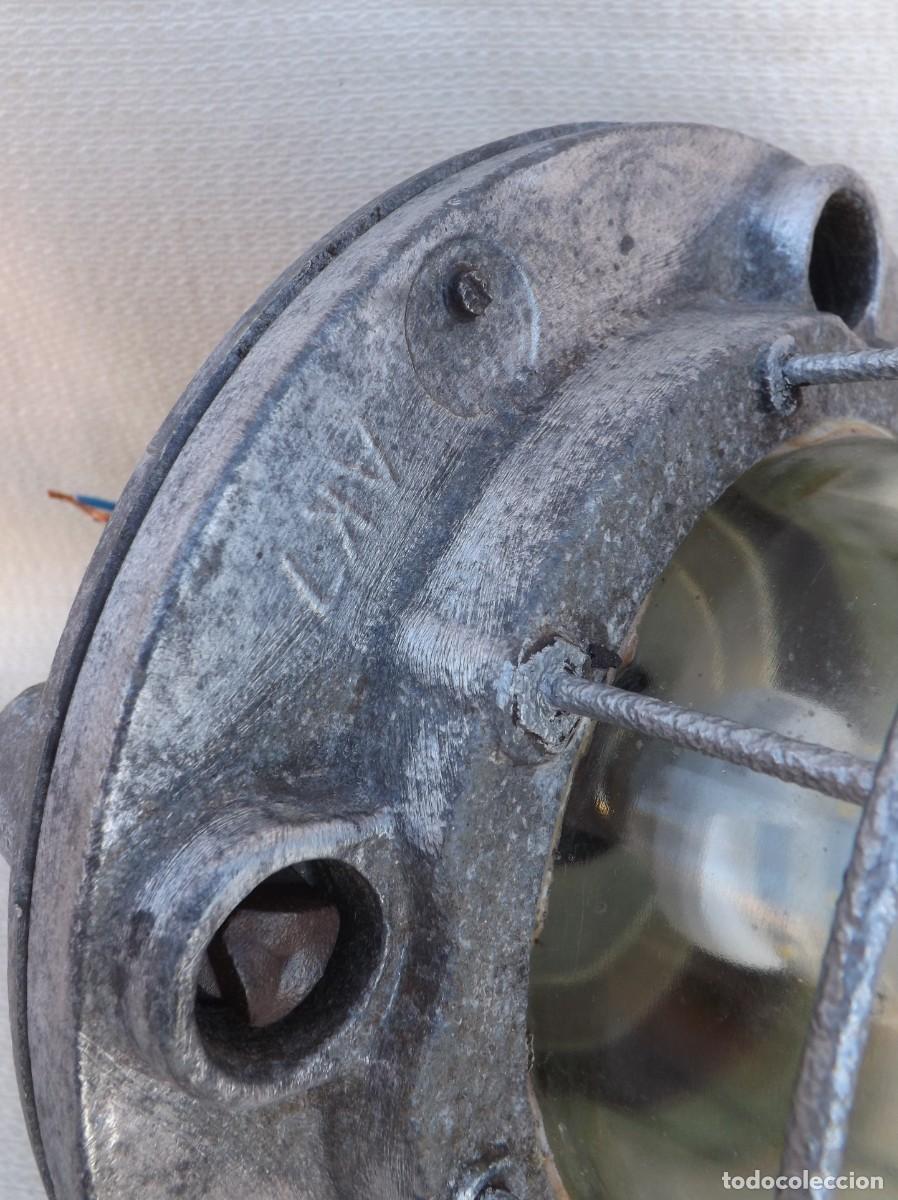 Vintage: LAMPARA, FAROL INDUSTRIAL TIPO BUNKER O BARCO - Foto 11