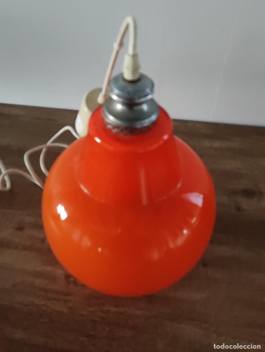 Vintage: LAMAPARA DE TECHO - VINTAGE OPALINA NARANJA - Foto 4