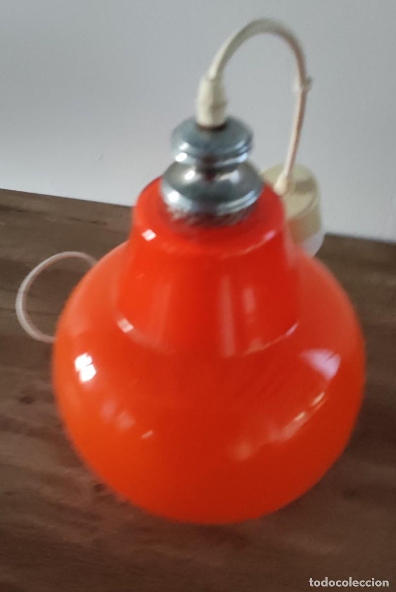 Vintage: LAMAPARA DE TECHO - VINTAGE OPALINA NARANJA - Foto 5