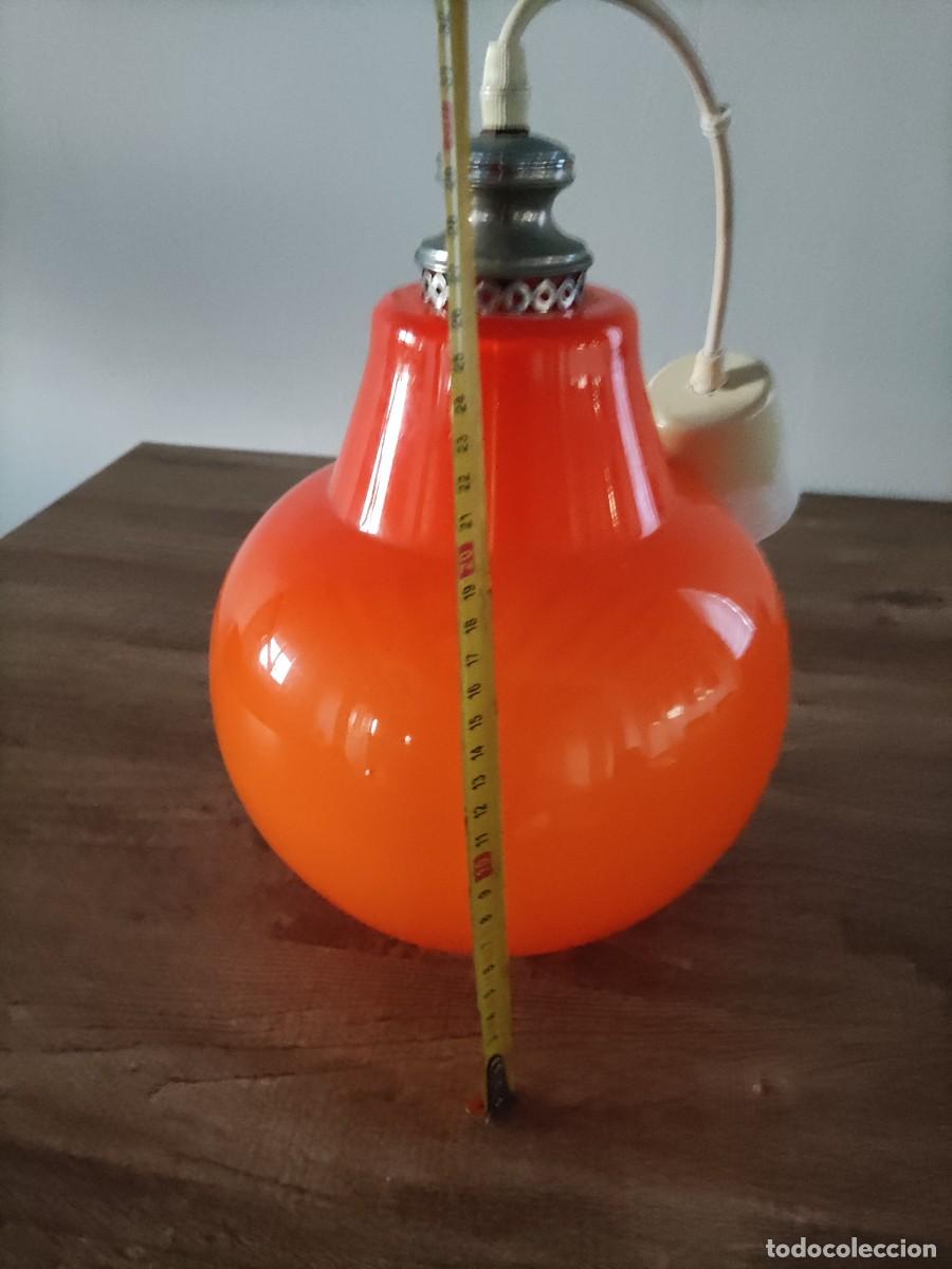 Vintage: LAMAPARA DE TECHO - VINTAGE OPALINA NARANJA - Foto 9