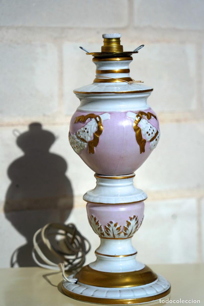 Vintage: Lampara Hispania porcelana rosa - Foto 1