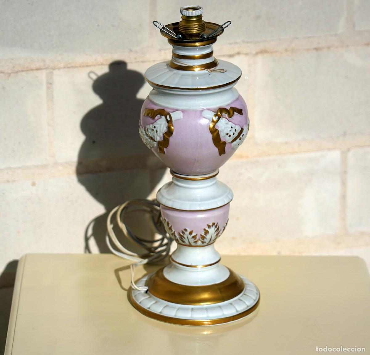 Vintage: Lampara Hispania porcelana rosa - Foto 2