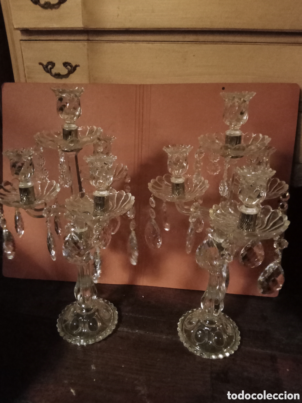 Vintage: Candelabros de cristal - Foto 1