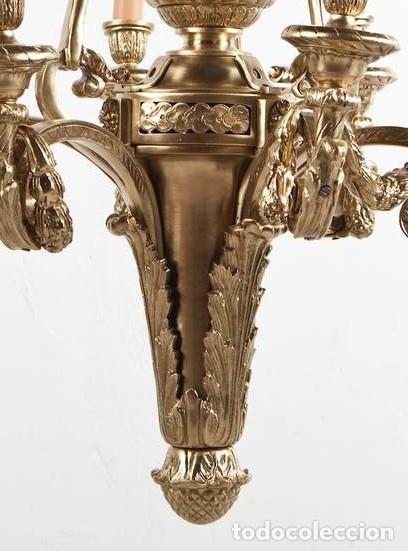 Vintage: L&aacute;mpara de techo. Bronce. - Foto 3