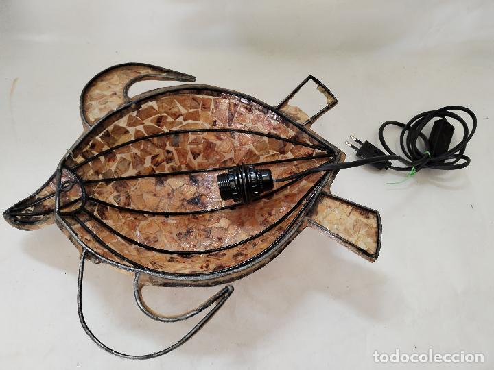 Vintage: lampara de mesa tortuga mosaico - Foto 6