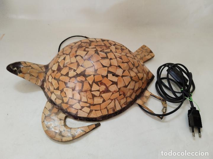 Vintage: lampara de mesa tortuga mosaico - Foto 1