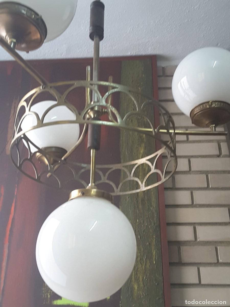 Vintage: L&aacute;mpara techo opalina - Foto 7