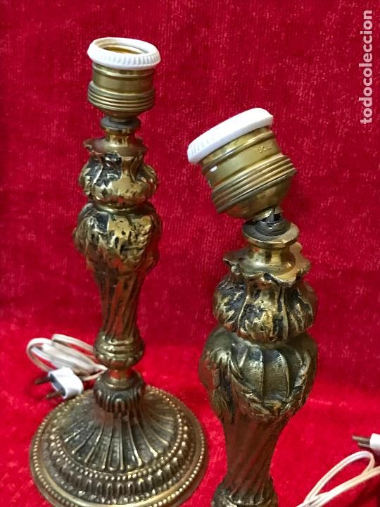 Vintage: LAMPARAS DE MESA EN LATON - Foto 4