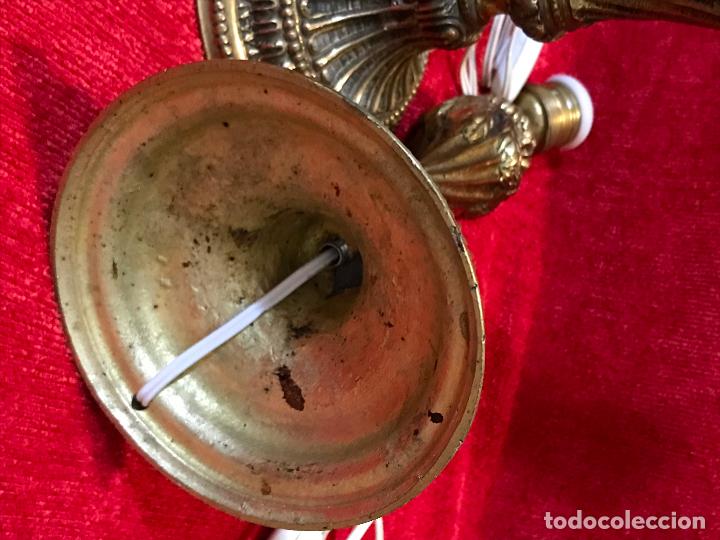 Vintage: LAMPARAS DE MESA EN LATON - Foto 5