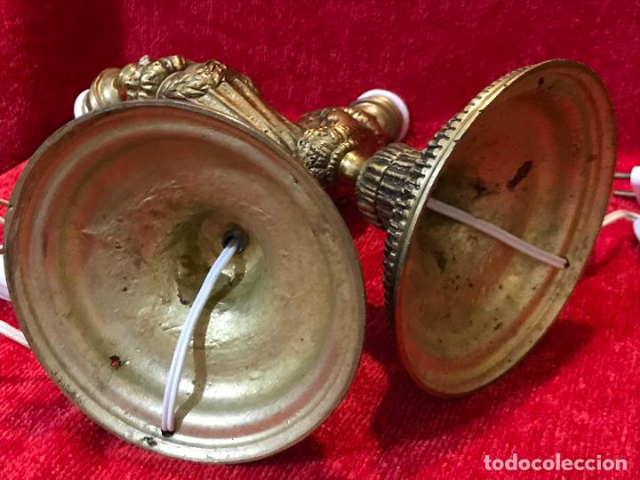 Vintage: LAMPARAS DE MESA EN LATON - Foto 7