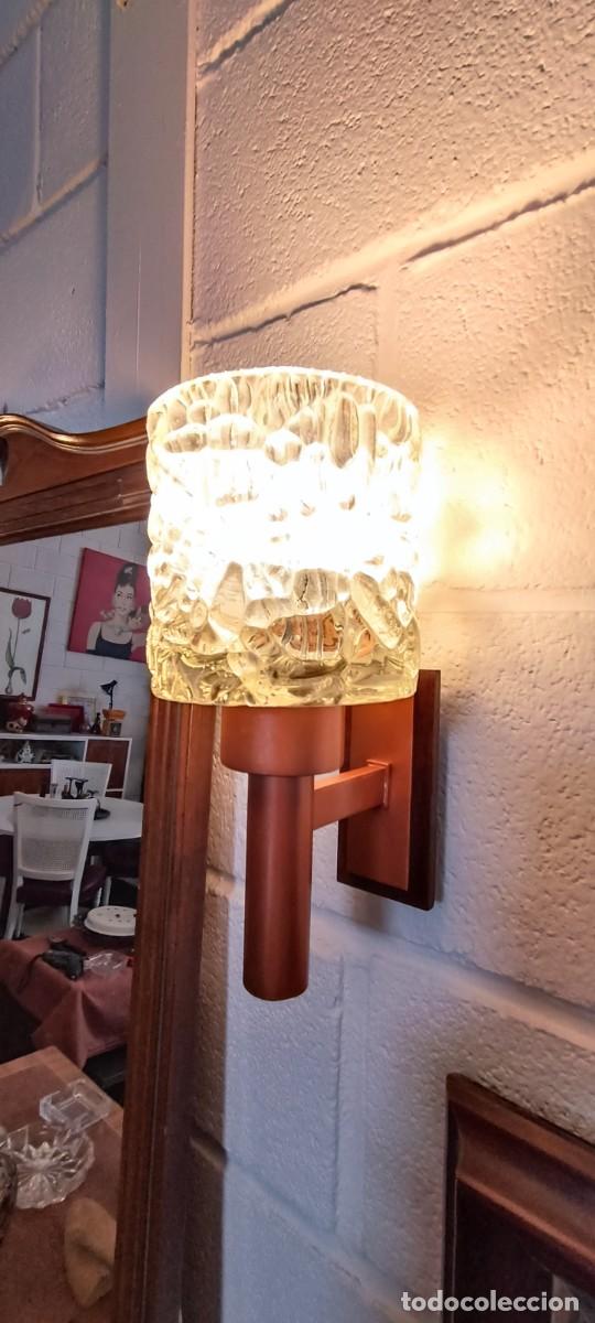 Vintage: APLIQUES A&Ntilde;OS 50&acute; DE MADERA Y CRISTAL. - Foto 1