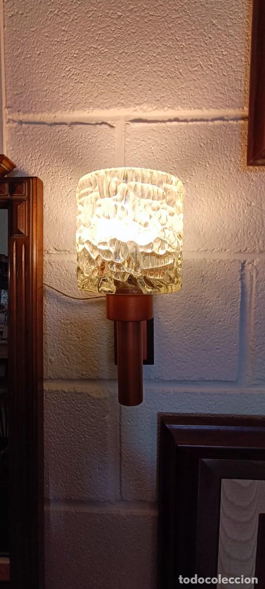Vintage: APLIQUES A&Ntilde;OS 50&acute; DE MADERA Y CRISTAL. - Foto 2