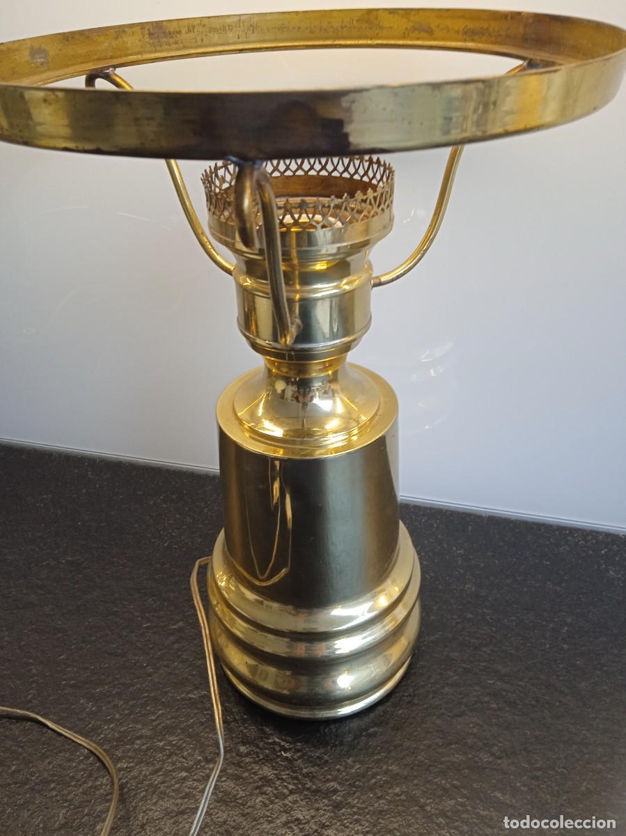 Vintage: L&aacute;mpara de quinqu&eacute; de mesilla sobremesa. - Foto 3