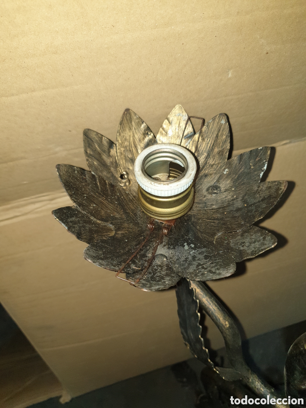 Vintage: LAMPARA DE PIE FORJA CON DISE&Ntilde;O DE ARBOL - Foto 7