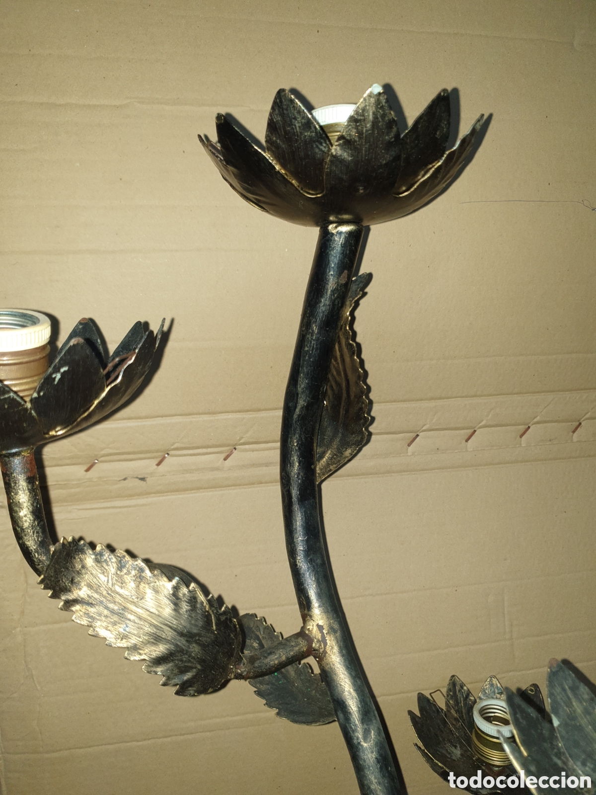 Vintage: LAMPARA DE PIE FORJA CON DISE&Ntilde;O DE ARBOL - Foto 10