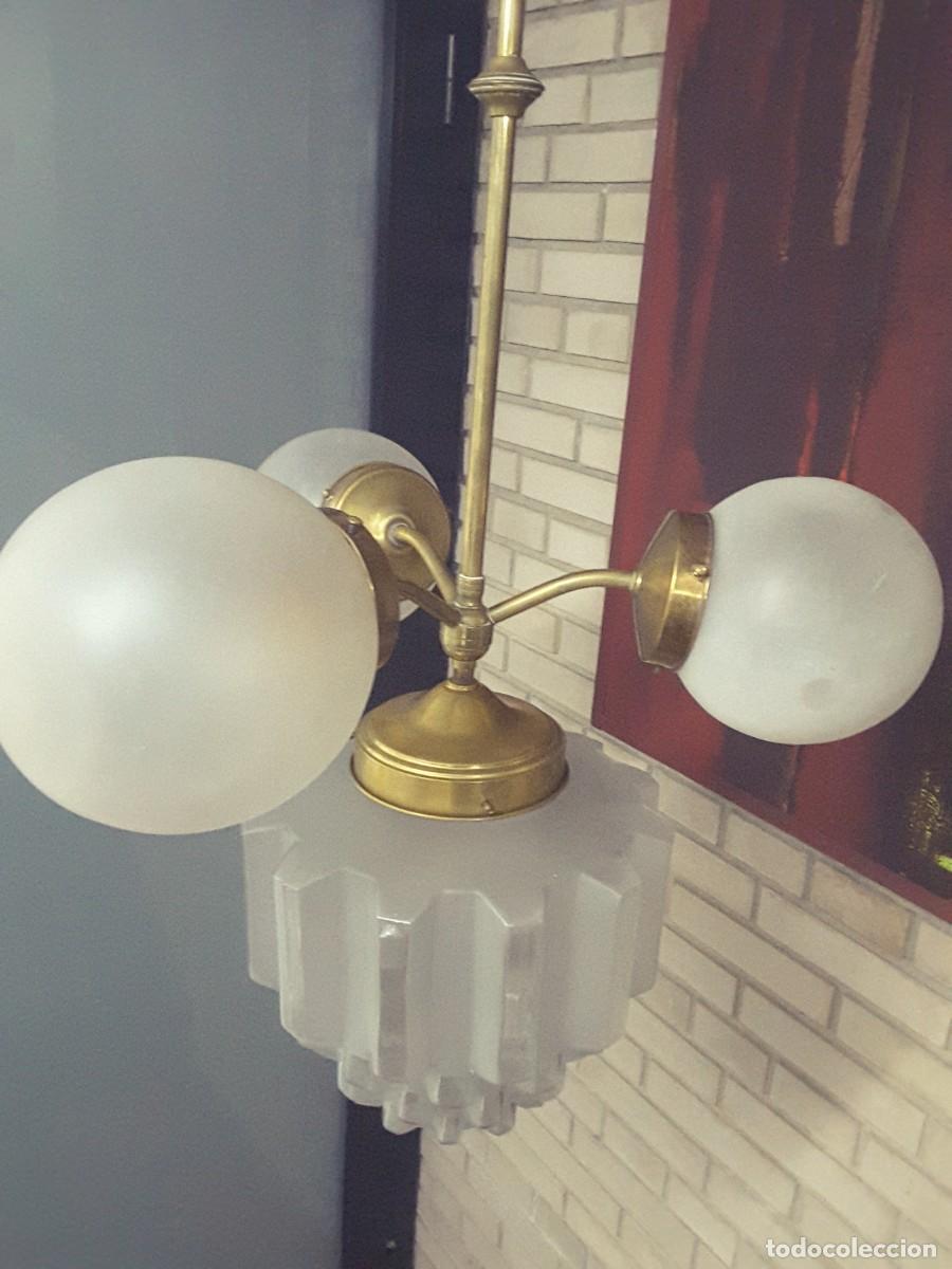 Vintage: L&aacute;mpara techo Art dec&oacute; - Foto 1