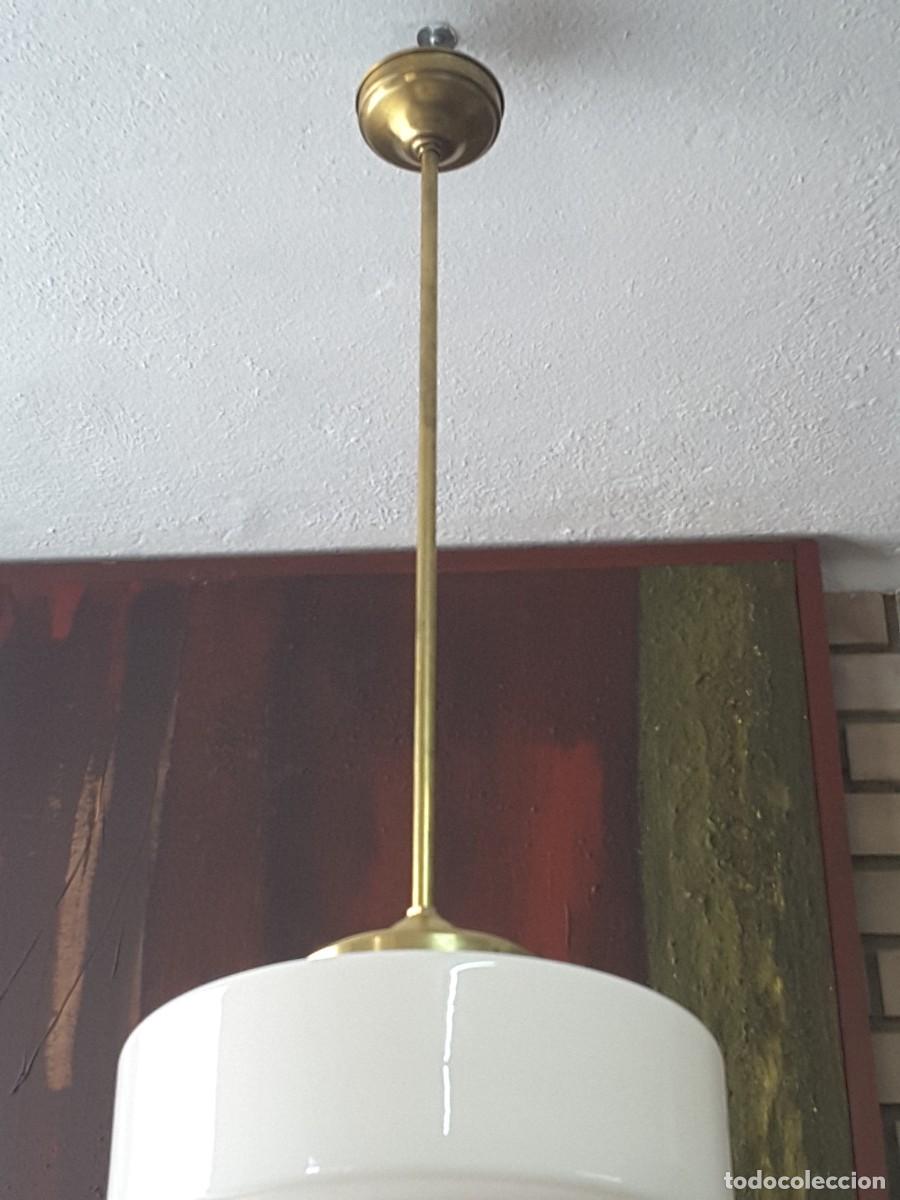Vintage: L&aacute;mpara opalina art dec&oacute; - Foto 3