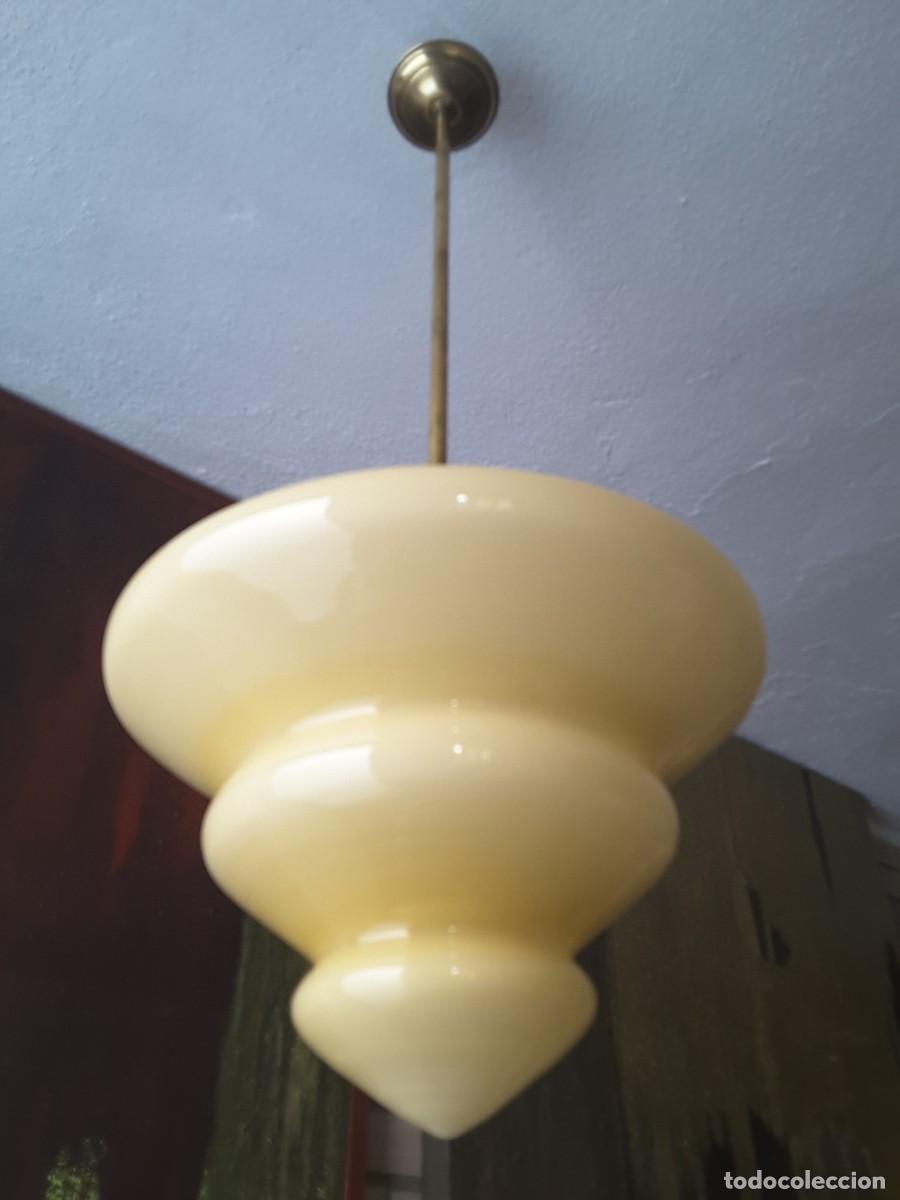 Vintage: L&aacute;mpara de opalina - Foto 1