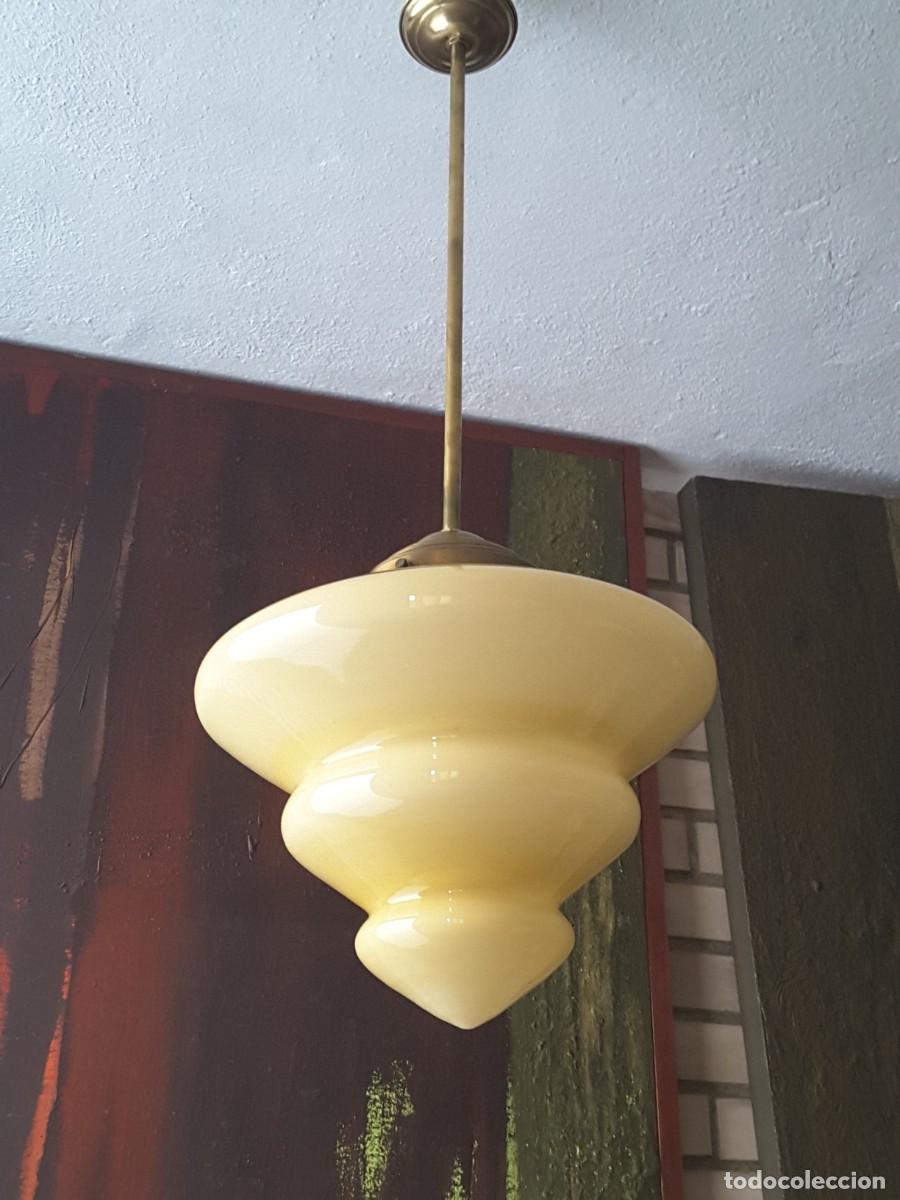 Vintage: L&aacute;mpara de opalina - Foto 2