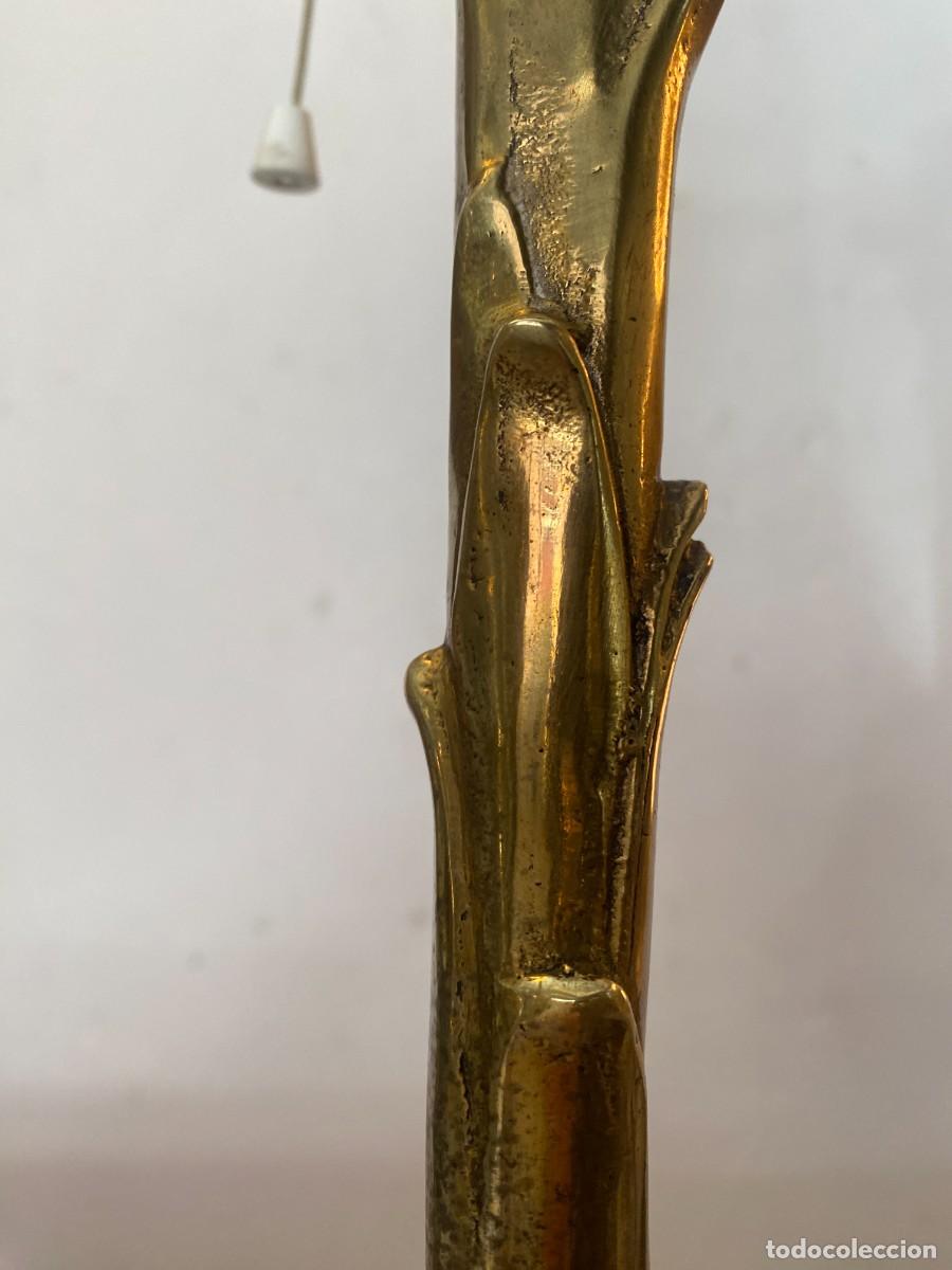 Vintage: ORIGINAL LAMPARA DE PIE EN BRONCE BY MAISON BAGUES 1960 - Foto 3