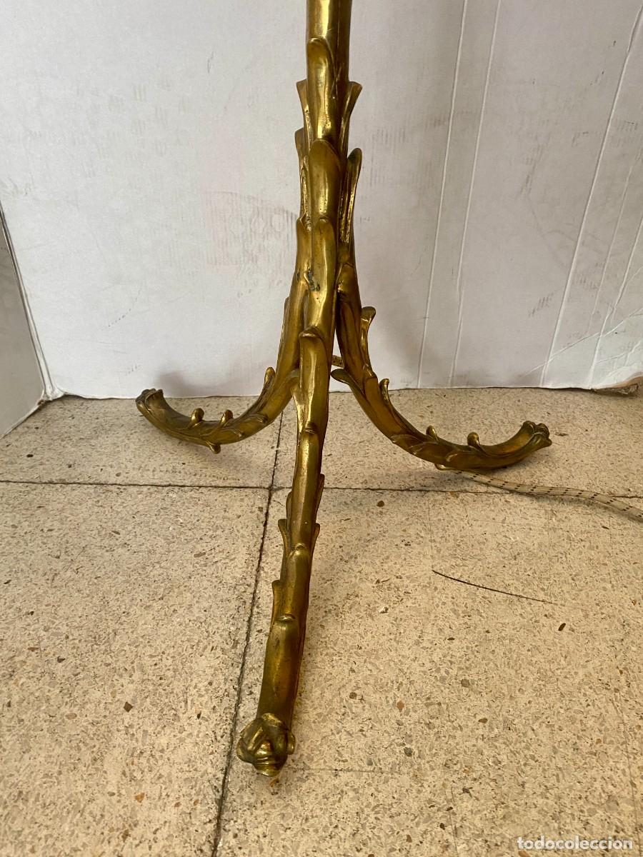 Vintage: ORIGINAL LAMPARA DE PIE EN BRONCE BY MAISON BAGUES 1960 - Foto 4