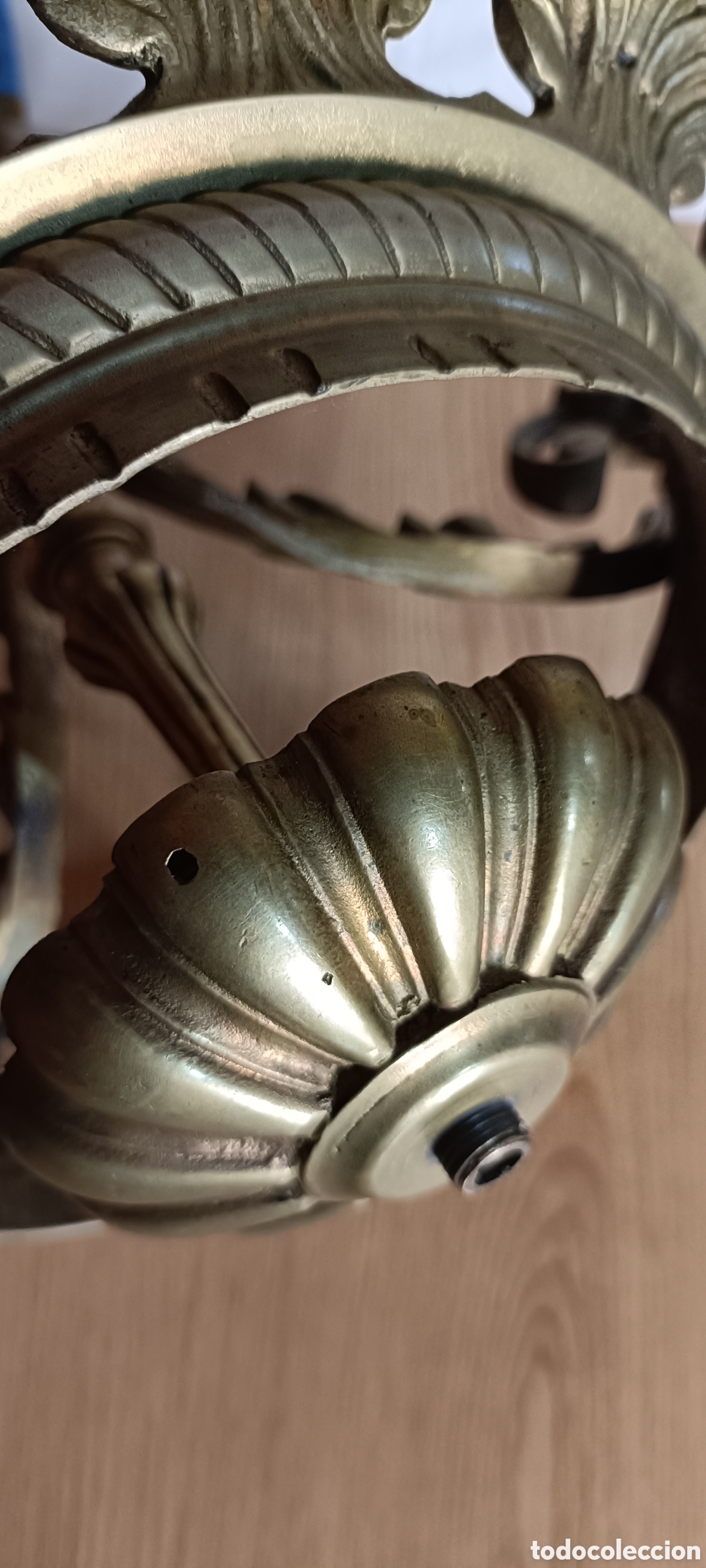 Vintage: Bronce, lampara - Foto 8