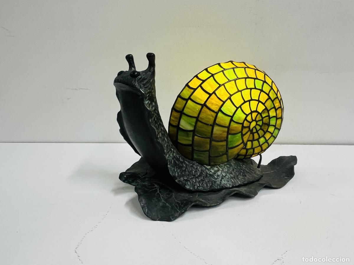 Vintage: L&aacute;mpara Snail Tiffany 1980&rsquo;s - LA OPALINA