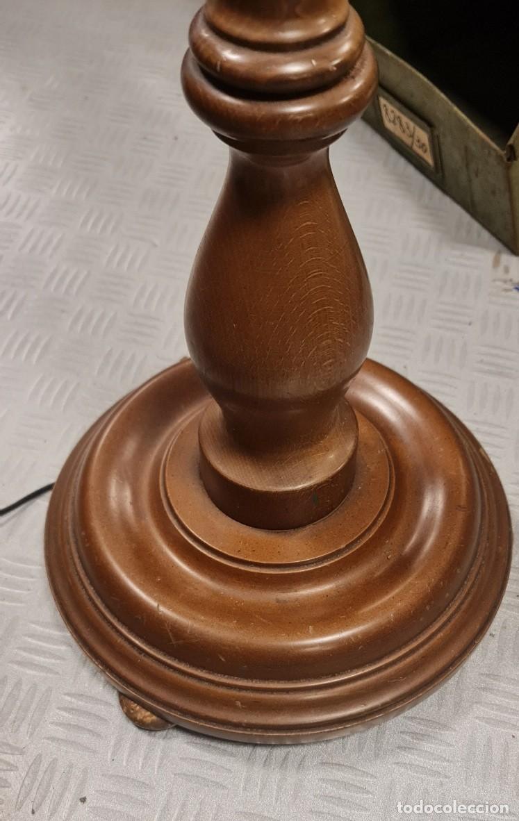 Vintage: Lampara de pie de madera - Foto 4