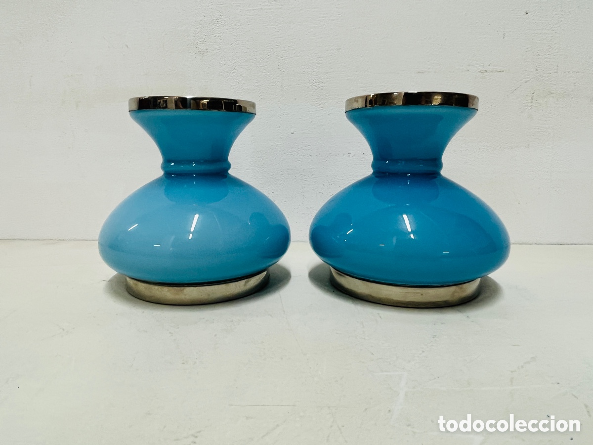 Vintage: Tulipa Blau Opaline S. XX - LA OPALINA. Precio ud - Foto 3